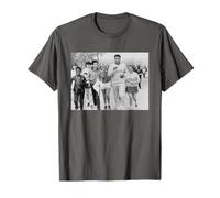 Le champion de boxe Muhammad Ali court avec des étudiants T-Shirt