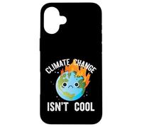 Le Changement Climatique n'est Pas Cool Sad Earth on Fire Meme Coque pour iPhone 16 Plus