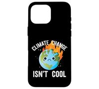 Le Changement Climatique n'est Pas Cool Sad Earth on Fire Meme Coque pour iPhone 16 Pro Max