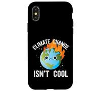 Le Changement Climatique n'est Pas Cool Sad Earth on Fire Meme Coque pour iPhone X/XS