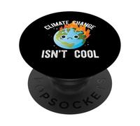 Le Changement Climatique n'est Pas Cool Sad Earth on Fire Meme PopSockets PopGrip Adhésif