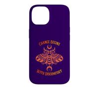 Le Changement Commence par l'inconfort Death Moth Grunge Alternative Coque pour iPhone 14