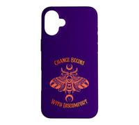 Le Changement Commence par l'inconfort Death Moth Grunge Alternative Coque pour iPhone 16 Plus