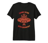 Le Changement Commence par l'inconfort Death Moth Grunge Alternative T-Shirt Haut de Gamme