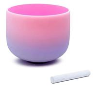 Le chant de cristal, Bol chantant en cristal de 20 cm, 440 Hz, note Fa, chakra du cœur, blanc givré, lot de 3(Bowl)