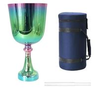 Le chant de cristal, Bol chantant en cristal portable 7 pouces 432 Hz Plusieurs notes(E Note)