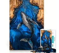 Le Chant de la Baleine Puzzle de 1000 pièces en résine pour Adultes Jeu de réflexion Loisirs créatifs Bords précis Objet de Collection 38x26cm