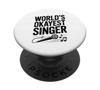 Le Chanteur Le Plus Correct du Monde pour Les Amateurs de Musique et de karaoké PopSockets PopGrip Adhésif
