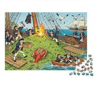 Le Chaos du Port de Boston Tea Party Puzzle en Bois Imperméable Puzzles De 1000 Pièces pour Adultes Impossible Jeux Éducatifs