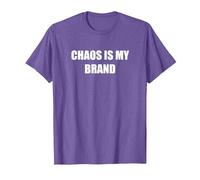 Le Chaos est ma Marque T-Shirt, Homme, Violet Chiné, S