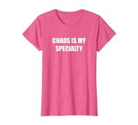 Le Chaos est ma spécialité T-Shirt, Femme, Rose Chiné, S