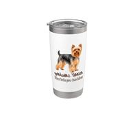 Le chaos suit un chien Yorkshire Terrier où va Yorkie Gobelet isotherme en acier inoxydable double paroi