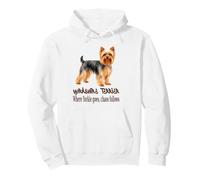 Le Chaos Suit Un Chien Yorkshire Terrier où va Yorkie Sweat à Capuche