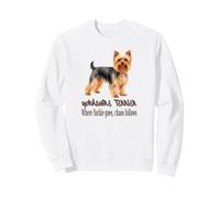 Le Chaos Suit Un Chien Yorkshire Terrier où va Yorkie Sweatshirt