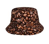 Le chapeau cloche amusant en grains de café torréfiés pour adulte est adapté pour la plage, le camping, la pêche, les loisirs en plein air, etc, Grains de café torréfiés drôles, taille unique