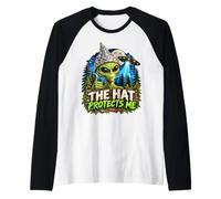 Le Chapeau me protège Chapeau en Aluminium Alien Funny Manche Raglan