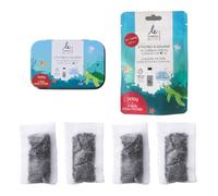 le charbon actif français Lot de 2 filtres + 2 recharges à gourde enfant au charbon actif végétal français Granules super activées naturel - En 20 MINUTES seulement - Filtre l'eau du robinet