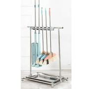 Le Chariot à outils de nettoyage multifonction pour balai et serpillère humide Nizer Fournitures de nettoyage du sol Design peu encombrant pour la maison et le bureau