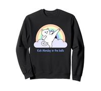 Le Chat Arc-en-Ciel de Kick Monday in The Balls Sweatshirt