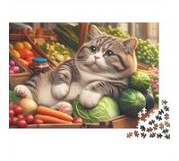 Le Chat au marché 1000 Pièces Puzzle pour Adultes Carton Résistant Anti-Stress Difficile pour Experts pour Collectionner Livraison Rapide 52x38cm/1000pcs