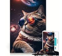 Le Chat Cosmique Mander Puzzle 1000 Pièces pour Adultes Jeu Intellectuel et Détente Pièce d'art Fine Découpée avec Qualité 38x52cm