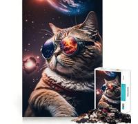 Le Chat Cosmique Puzzle Mander 1000 Pièces pour Adultes Jeu Intelligent et Précis 50x75cm