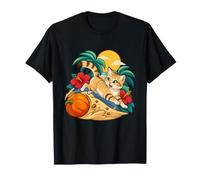 Le Chat de Sable esquive Une Citrouille roulante avec Alarme de Bande dessinée T-Shirt