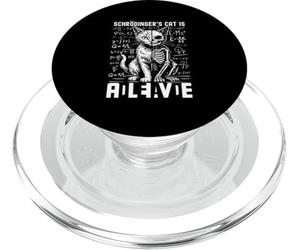 Le Chat de Schrodinger est Vivant et Mort | Physique quantique PopSockets PopGrip pour MagSafe