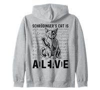 Le Chat de Schrödinger est Vivant et Mort Physique quantique Sweat à Capuche