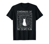 Le Chat de Schrödinger The Escape Plan Funny Science Cat T-Shirt