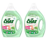 Le Chat Eco Sensitive - Lessive Liquide Hypoallergénique - Aloé Vera & Thé Vert - 40 Lavages (2L) - Lessive peaux sensibles