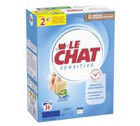 Le Chat - Sensitive - Lessive en Poudre - Respecte les Peaux Sensibles - Développé avec des Dermatologues - Efficace même à Froid - Savon de Marseille & Aloe Vera - 36 Lavages
