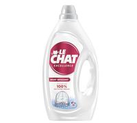 LE CHAT Lessive Liquide Excellence Boost Détachant - 1,62 kg - Format 36 lavages - Technologie Deep Clean - Efficacité sur taches tenaces - Bouteille en plastique recyclé - Lot de 2