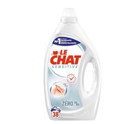 LE CHAT - Lessive Liquide - Sensitive 0% - La Propreté Formulée avec Soin - Respecte les Peaux Très Sensibles - Sans Conservateurs - Sans Colorants - Développé avec des Allergologues - 38 Lavages