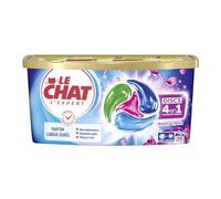 LE CHAT -L'Expert -Disc 4en1 - Parfum Longue Durée - Sans Conservateurs - Dissolution Rapide -Ingrédients Sélectionnés avec Soin -Efficace à Froid -Respect des Fibres - Efficacité Le Chat -38 Capsules