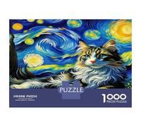 Le Chat mignonPuzzle 1000 Pièces Adulte sans Poussière, Puzzles De Casse-tête Star Style chatpuzzle De Détente Mentale pour Une Activité Jour De Pluie, Le Puzzle Le 38x26cm/1000pcs
