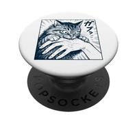 Le Chat Mord la Main, Les Mangas drôles de Chats PopSockets PopGrip Adhésif