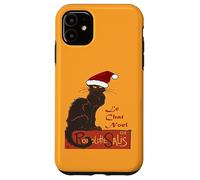 Le Chat Noel Parodie de Noël Vector Art v2 Coque pour iPhone 11