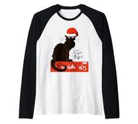 Le Chat Noel - Parodie de Noël Vieilli Manche Raglan