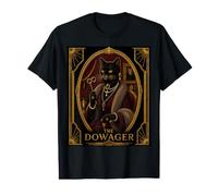Le Chat Noir douairier, Motif Art déco, Meurtre et mystère T-Shirt Graphique avec Valeur
