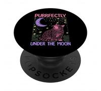 Le Chat Perfectly Under The Moon PopSockets PopGrip Adhésif