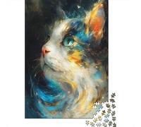 Le Chat Puzzle pour Adultes Puzzle De 1000 Pièces Puzzle De 1000 Pièces pour Adultes Puzzle Durable pour Adultes Idéal pour Les Amateurs De Puzzles 1000pcs (75x50cm)