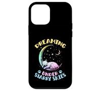 Le Chat rêveur sous Le Ciel étoilé dort sur la Lune Coque pour iPhone 12 Mini