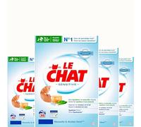 Le Chat Sensitive Lessive en poudre - Marseille et Aloe Vera - Pack économique 4 x 38 lavages
