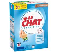 Le Chat - Sensitive - Lessive en Poudre - Respecte les Peaux Sensibles - Efficace même à Froid - Lot de 4