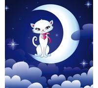 Le chat sur la lune G2348 PINTDECOR