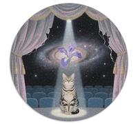 Le Chat Tabby Puzzle De 1000 Pièces Jeu Cadeau Unique Chat Mignon Puzzle Rond DIY Adultes Et Enfants À Partir De 12 Ans1000pcs (67.5x67.5cm)