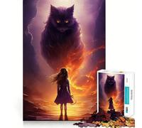 Le Chat Tout-Puissant Puzzle de 1000 pièces pour Adolescents Décoration Murale Design Lumineux et Relaxant Assemblage Facile 38x26cm