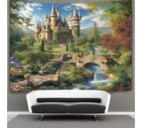 Le château 3D Effet Tapisserie Art Mural Tapisserie Murales Tapisserie Murale Tissu Pour La DécoSourision De Chambre À Coucher, DécoSourisions Murales, Art Mural, Nappes Tapisseries 150cmx200cm