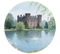 Le château au Bord du lac Puzzle 1000 Pièces Cadeau Unique Vue Jeu Éducatif Challenge Toy À De Supérieure Peinture Art pour Adultes Et Enfants 1000pcs (67.5x67.5cm)